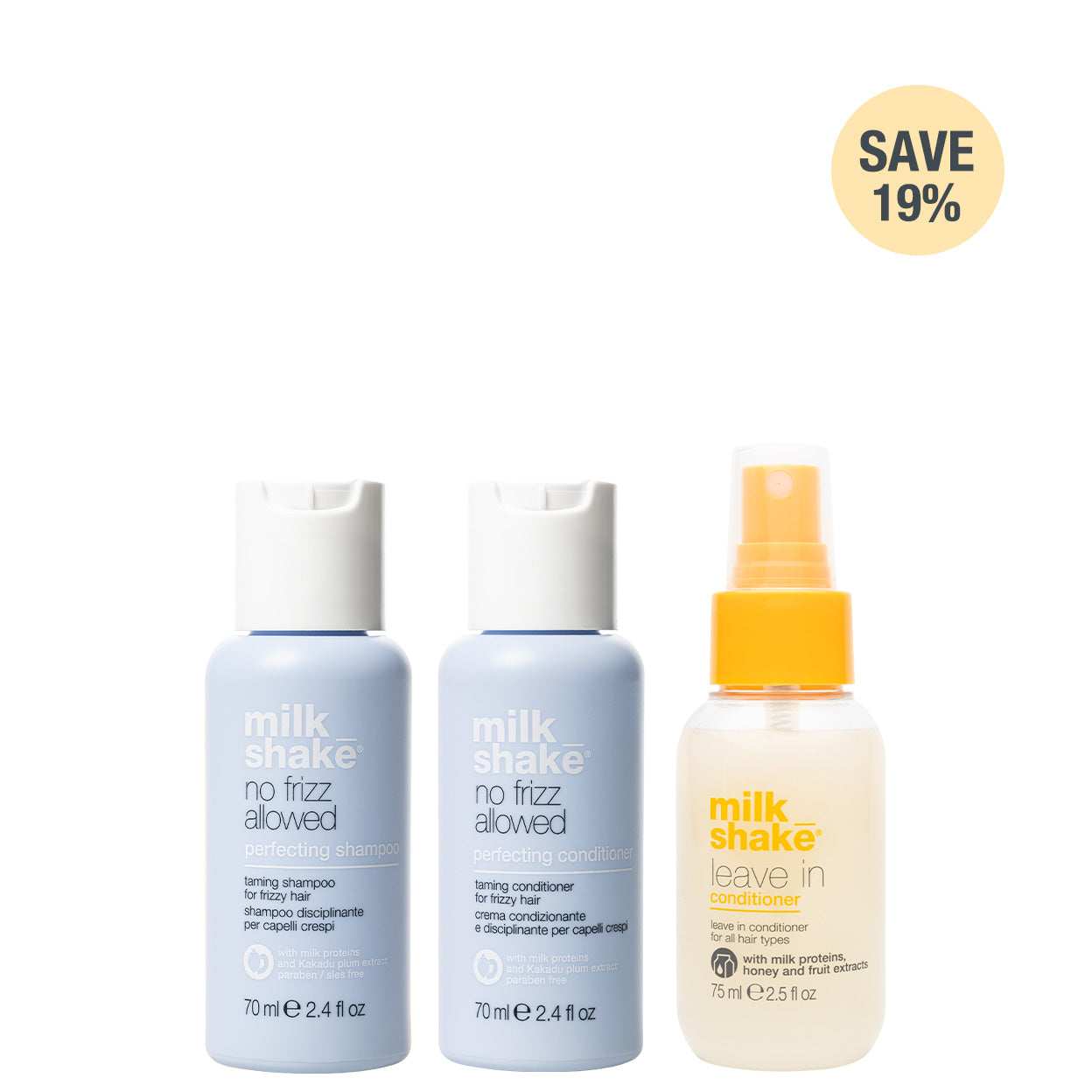 no frizz allowed travel trio kit – Milkshake Pro