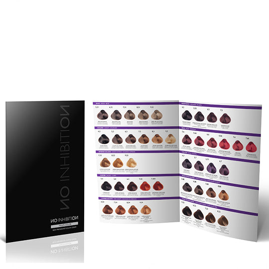 no inhibition multicolor paper swatch chart